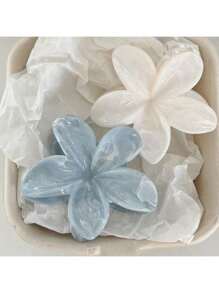 12pcs/Pack Big Size 3.14 Inch Dopamine Tie-Dye Daisy Flower Hair Clips, Sweet Floral Crown Barrettes For Ponytail/Bun