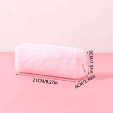 Niestandardowy haftowany jednolity kolor uroczy piórnik, prosty organizer na artykuły piśmiennicze o dużej pojemności, przenośny woreczek do przechowywania z zamkiem błyskawicznym, minimalistyczna torba na przybory szkolne i biurowe, na powrót do szkoły, prezent, do codziennego użytku