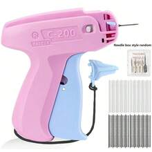 Pistola micro per etichettare gli indumenti, pistola per punto fine aggiornata, mini pistola per punto senza inceppamenti per abiti, kit di attrezzi per la riparazione rapida di indumenti con 6 aghi, 1000 fermacampioni neri e 1000 bianchi da 5 mm