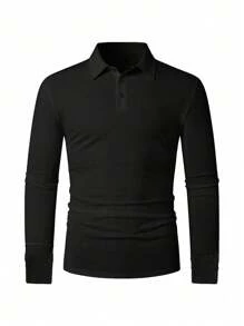 男士长袖 Polo 衫，针织柔软面料，时尚百搭，春秋季