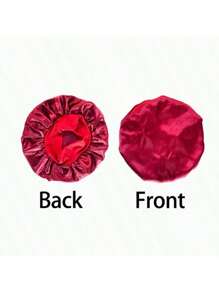 3pcs Women's Stretchy Satin Wide-Brim Sleep Hat, Suitable For Everyday Use