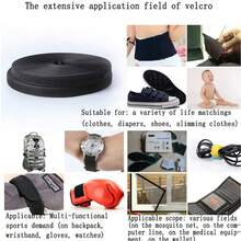 200cm Long 3cm Wide Black Hook-And-Loop, Self-Adhesive Hook And Loop Fastener For Clothing, Shoes, Sofa, Self-Sticking - Black - View 2