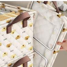 KIT 1 Children's Clothing And Toys Storage Box With Lid For Underwear And Pants-47*28*20cm - 米色 - 查看 2
