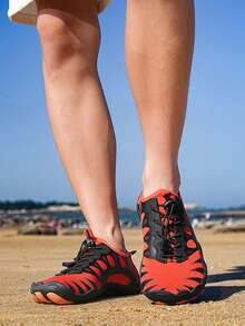 Summer Fitness & Outdoor Sports Beach Aqua Shoes For Teenagers, Water Shoes For Swimming, Wading - Orange - View 3