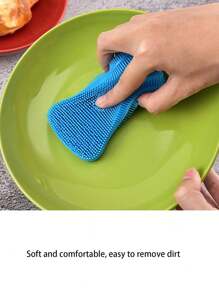 فرشاة غسيل الأطباق من السيليكون، فرشاة غسيل الأطباق ذات الوجهين، أدوات وإكسسوارات مطبخ صغيرة (طقم 3 قطع)