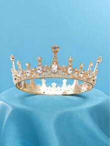 Fashionable & Innovative Women's Zinc Alloy Large Crown, Suitable For Wedding, Party, Bridal Gown, Birthday, Princess Crown - Multicolor - View 11
