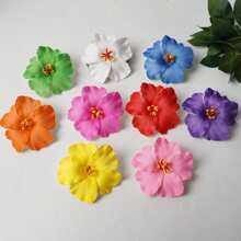 12pcs/6pcs/1pc Bohemian Style Artificial Flower Hair Clips Set, Barrettes For Women, Summer Beach Vacation Hair Accessories