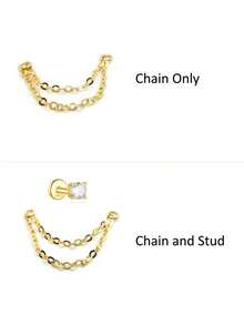 EleRunis 1PC Bạc Sterling 925 Hình Trái Tim/Xỏ Khuyên Hoa Tai Chuỗi Charm Sụn Phẳng Xỏ Khuyên Xoắn Ốc Trang Sức Cao Cấp Cho Trang Phục Hàng Ngày Tiệc Cưới Đính Hôn Kỷ Niệm Ngày Lễ Tình Nhân - Nhiều màu - Xem 6