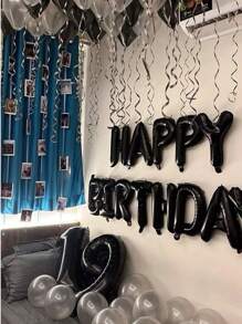 طقم البالونات الشخصية بأرقام سوداء مقاس 32 بوصة، وأرقام عيد الميلاد المخصصة ، بالونات التيل السوداء والبيضاء مع بالون قلب أسود مقاس 18 بوصة، مجموعة بالونات بحرف عيد الميلاد السعيد، مناسبة لحفلات عيد الميلاد والزفاف وحفلة استقبال المولود وعيد الحب وحفلات العروس وحفلة عيد ميلاد بموضوع الفيونكة والخطوبة والزفاف والعيد والعام الجديد وحفلة استقبال المولود والتخرج