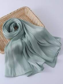 1pc Fashionable And Elegant Blue Shiny Evening Party Dress With Removable Shoulder Cape, Suitable For Ladies For Daily Vacation And Evening Party Matching, 200*68cm/78*26.5in Fall Clothes For Women