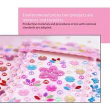 1pc Random Colorful Cartoon Crystal Rhinestone Stickers, 3D Embossed Jewel Stickers For Children Girls Reward, Kindergarten, Makeup, Face Decoration, Children's Day, Mermaid Princess, Glitter Costume, Crystal Sticker , Back To School Gifts - Multicolor - View 6