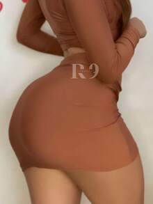 Women's Short Suplex Skirt - 摩卡棕 - 查看 2