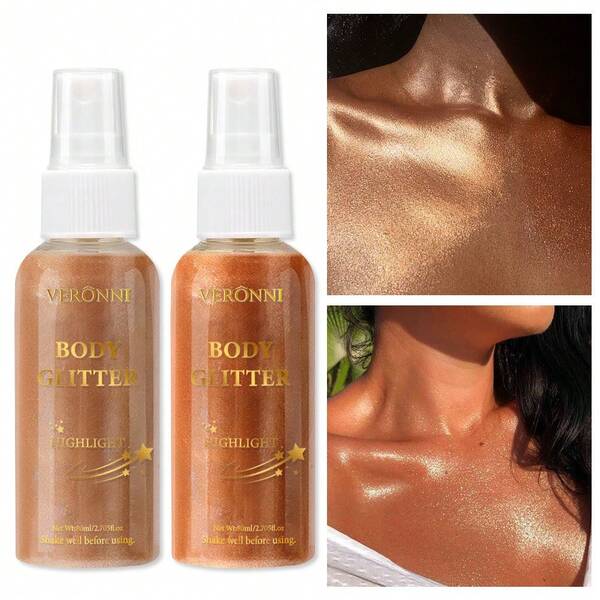 4 Colors Body Glitter Oil For Music Festivals And Parties, Shimmering Highlighter To Enhance Skin Glow, Long-Lasting Liquid Highlighter For Face And Body, Suitable For All Skin Tones And Occasions