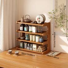 1pc Multi-Layer Desktop Storage Organizer Rack Cup Holder Organizer Rack Retro Creative Practical Office Dining Table Decor Student Dorm Office Supplies Home Rental Furniture