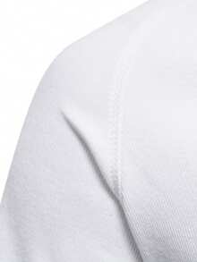 GRDR 1pc Men's Casual Henley Neck Short Sleeve T-Shirt, Summer - White - View 6