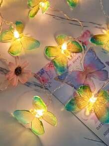 1pc Romantic 3D Butterfly LED Fairy Light, Artistic Decorative Butterfly Animal Theme, Battery Powered, Perfect For Valentine's Day Decor, Ideal Birthday Gift, Wedding Decoration, Suitable For Indoor Home & Outdoor Garden, Bedroom, Park, Festival Party Ambience Lighting, Wedding Table Center Piece, Thanksgiving, New Year, Floral Arrangement, 59/118ft, For Flowers, Gifts And Decor, Dreamlike Ambiance