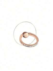 1pc Transparent Crystal Rhinestone Phone Ring Holder, Round Metal Rotating 360° Desktop Phone Stand, Universal Compatible With Apple/Android Phones, Birthday/Family/Friends Gift, Phone Grip, Phone Accessories