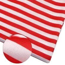 1 件双向弹力红白条纹印花面料 - 160x50cm 几何图案轻质材料，适用于 DIY 缝纫、包袋、枕头、节日独立日、圣诞装饰 - 仅可手洗，预裁 - 多色 - 查看 2
