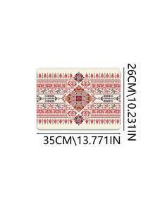 复古图案桌垫，适用于家庭和办公室的扩展大鼠标垫，大型游戏鼠标垫，带防滑橡胶底座和缝合边缘的笔记本电脑键盘垫 - 彩色 - 查看 14