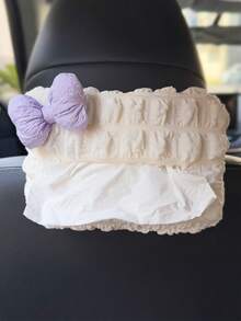1pc Car Tissue Box, Car Tissue Drawer, Armrest Box, Visor Clip Seat Hanging Cute Minimalist High-End Tissue Holder - one-size - View 21