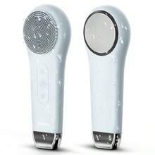 EZBASICS Facial Cleansing Brush Face Scrubber Waterproof Face Scrub Brush For Men And Women Rechargeable Face Brushes For Facial Electric Silicone Face Scrubber Cleanser Brush 1 Pack+3 Modes Light Grey - 淺灰色 - 查看 1