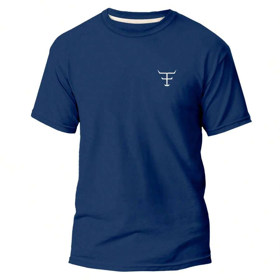 Men's Rodeo T-Shirt Country Fashion Style Texas A11 - 藏蓝色 - 查看 1