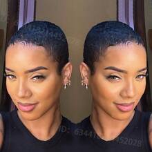 Peruka Pixie Cut 4-calowa z grzywką Prosta peruka z brazylijskich włosów ludzkich 150% gęstości Krótkie warstwowe peruki dla kobiet Łatwe do noszenia Peruka imprezowa bez kleju