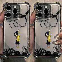 Anime Trending C-Coral Lin New Design Pattern Phone Case Compatible With IPhone 16 15 14 13 12 11 Pro Max X XR XSMAX 8 7 Plus Luxury Transparent Soft Back Cover - 混合顏色 1 - 查看 7