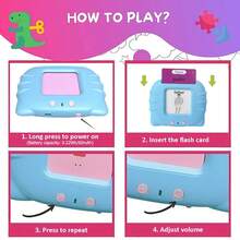 圣诞装饰西班牙语和英语双语会说话的抽认卡学龄前儿童玩具、学习发音和言语训练、言语训练玩具、教育蒙特梭利玩具、学习 224 个基本常用词（带音效）、生活主题 - 家庭、动物、车辆、日用品、食物、蔬菜水果、自然、颜色、形状玩具，适合幼儿生日礼物西班牙语双语抽认卡 - 彩色 - 查看 6