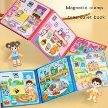 New Product Launched, Fun Montessori Early Education For Boys And Girls, Magnetic Dressing, Multi Scene Quiet Book Exercise, Baby Focus, Hand Eye Coordination - Multicolor - View 3