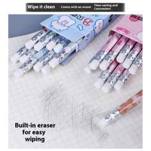 5 Stücke/10 Stücke/20 Stücke süße Cartoon Tier designte Bleistifte, (10 Stücke/Box) zufällige Farben und Stile, hochwertige kreative Schülerstationerie Bleistifte, HB, glatte Schreibweise, selbstauslöschend, geeignet für Prüfungen, Skizzieren, Malen, Kunst, Büroarbeiten, tolle Geschenke für Familie, Freunde, Kollegen, Jungen, Mädchen, Schulsachen