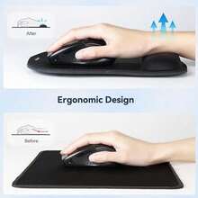1 Pc Leather Mouse Pad Is Waterproof, Stain Resistant, Easy To Clean, Simple And Delicate In Business Office Style. The Surface Of The Mouse Moves Smoothly, And The Anti Slip Bottom Is Not Easy To Slide, Improving The Texture Of Office Work - 黑色 - 查看 5
