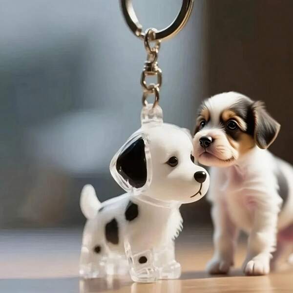 Cute Pet Hair Collection Keychain, Transparent Dog Hair Storage Capsule Gashapon Charm, Dog Hair Preservation Capsule Memorial Keychain, Key Chain Pendant, Pet Memorial Desk Decor, Small Dog Memorial Capsule, Suitable As A Gift For All Seasons