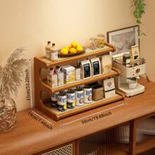 1pc Multi-Layer Desktop Storage Organizer Rack Cup Holder Organizer Rack Retro Creative Practical Office Dining Table Decor Student Dorm Office Supplies Home Rental Furniture