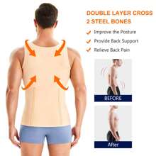 TAILONG Compression Shirts For Men Undershirts Slimming Body Shaper Waist Trainer Tank Top Vest With Zipper