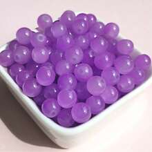 100pcs/Pack 8mm Imitation Jade Glass Transparent Beads, Wholesale For DIY Bracelet Necklace Jewelry Making