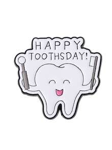 1/4pcs Cute Teeth Brooch! Creative Dental Theme Badges, Exclusive For Dentists/Dental Lovers, Suitable For Students & Accessory Enthusiasts, Personalized Fashion Magnet, Unlocks The New Oral System - Multicolor - View 10