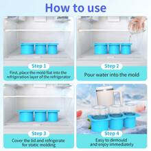 1pc Silicone Trays With Lid Cylinder,Compatible With Stanley,Large Molds For Tumbler Cup Home Summer Juice Ice Trays For Freezer,Party,Travel,Wedding,Birthday,Kitchen,Storage,Outdoor.