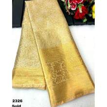 Gold Kanjivaram Wedding Silk Saree - Gold - View 4