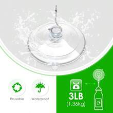 Suction Cup Hooks 1.77 Inches Clear PVC Suction Cups With Metal Hooks Removable Small Suction Cups For Kitchen Bathroom Shower Wall Window Glass Door 12 Pack - Thông thoáng - Xem 3