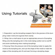 Electric Dumpling Maker Machine Double Head Dumpling Mould Automatic Press Dumpling Skin Mould Manual Accessories Kitchen Tool - Light Grey - View 7