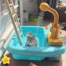 [Easy Clean Parrot Bath] PC Parrot Bath - Easy To Clean, Self-Cleaning Shower For Small Birds