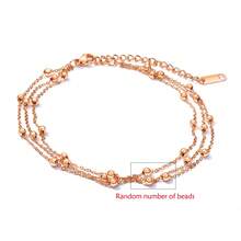 MONALLY Tobillera de cadena de bolas multicapa con baño de oro de 18K, de material de acero inoxidable, adecuada para que las mujeres la usen en vacaciones de verano, viajes, playa y fiestas - Amarillo Oro - Ver 8