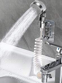 1 zestaw natrysku do kranu, ręczny przedłużacz do kranu zlewozmywakowego z wężem 59-calowym i łatwym w montażu uchwytem, odpowiedni do łazienek, baterii kuchennych, kąpieli zwierząt i codziennego sprzątania, idealny dodatek do nowoczesnych łazienek, świetny wybór na prezent na jesienne święta