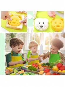 8/27件套儿童厨房烹饪工具套装，蔬菜切割玩具，适合幼儿、儿童，模拟家庭游戏玩具，适合儿童切割蔬菜、蛋糕、水果（部分配件颜色和形状随机） - 彩色 - 查看 6
