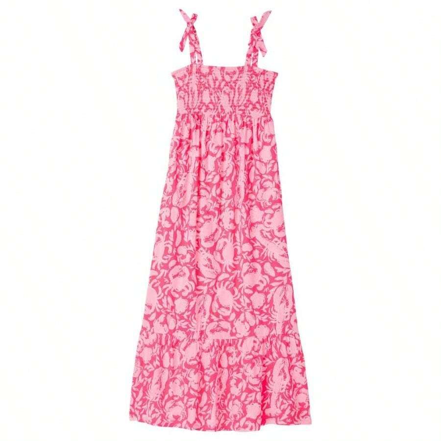 Lilly Pulitzer Mini Kailua Maxi Dress (Toddler/Little Kid/Big Kid) | Fall Fashion | Young Girls Dresses - Cane Coral Crab Collab - View 1