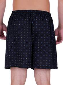 Men's Printed  Canção Underwear Pajama Shorts For Sleeping - 黑色 - 查看 4