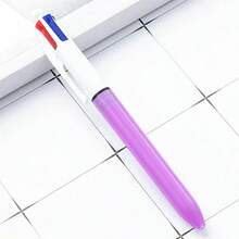 4in1 Retractable Ballpoint Pens 4 Colors Shuttle Pens Multicoloured Pens Office School Supplies For Smooth WritingPlastic - Black - View 7