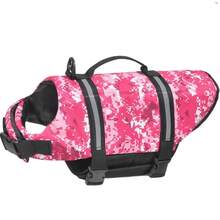 Metglad Ripstop Dog Life Jacket For Small, Medium & Large Dogs, Suitable For Boating, Dog Swimming Vest With Enhanced Buoyancy & Visibility, Floral Pattern - Green - View 6