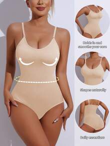 加厚塑身衣，瘦身，塑身，收腹，提拉，丰胸 - 杏色 - 查看 7